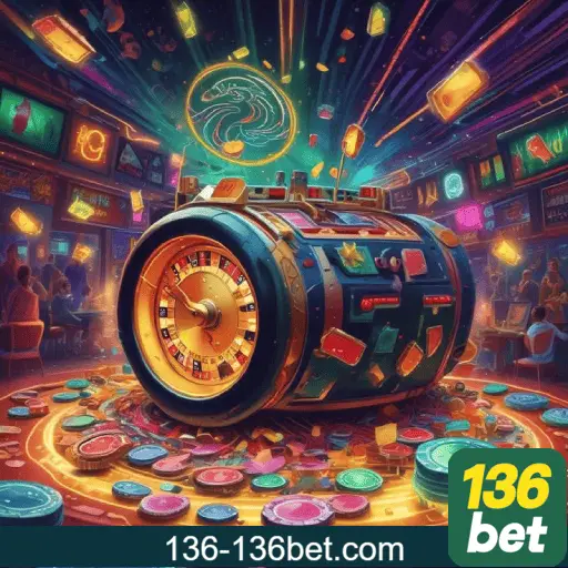 Visual apresentando títulos de fortune da 136BET com gráficos vibrantes e prêmios elevados